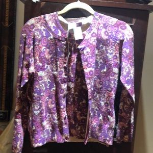 Whistles sweater twinset with scattered sequins S